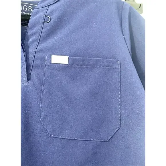 Figs Scrub Top Labor Delivery Womens Medium Navy Short Sleeve W21SW1012 - Picture 2 of 10